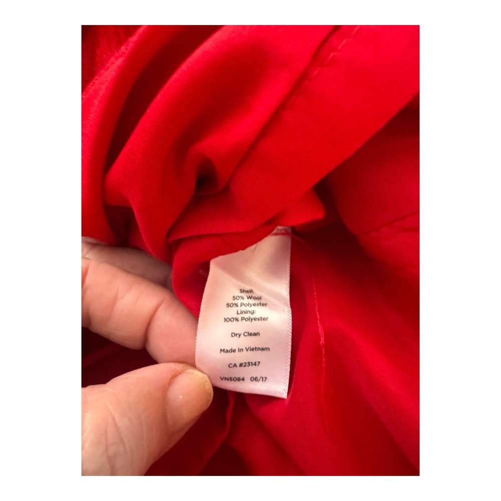 Talbots Red Wool Blend Short Skirt Womens 12 Preppy Mod Capsule - Picture 6 of 7